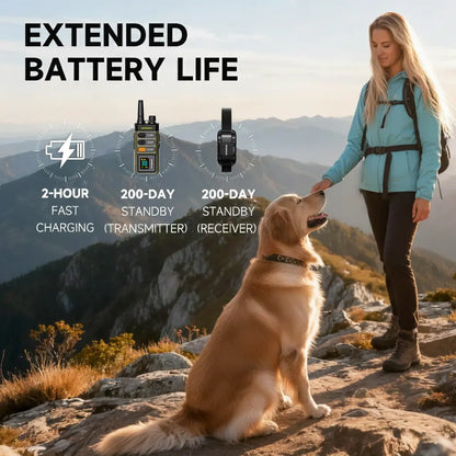 SOONCEJA Shock Collar - 5280FT Dog Training Collar with Remote, 2-Mode Stimulation, Constant Vibration, Tone, Night Light, Waterproof Rechargeble E Collar for Medium Large Dogs with Pocket Clip